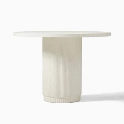 Fluted Indoor, Outdoor 44" Bistro Table, Alabaster