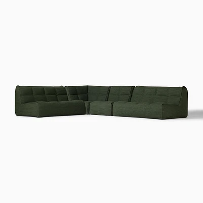Kavala Outdoor 4-Piece L-Shaped Sectional, Sand