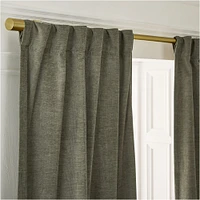 Worn Velvet Blackout Curtain, Alabaster, 48"x84"