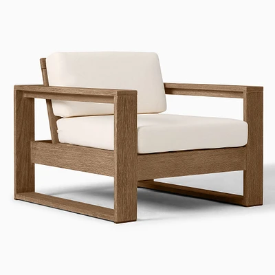 Portside Outdoor Lounge Chair, Alabaster