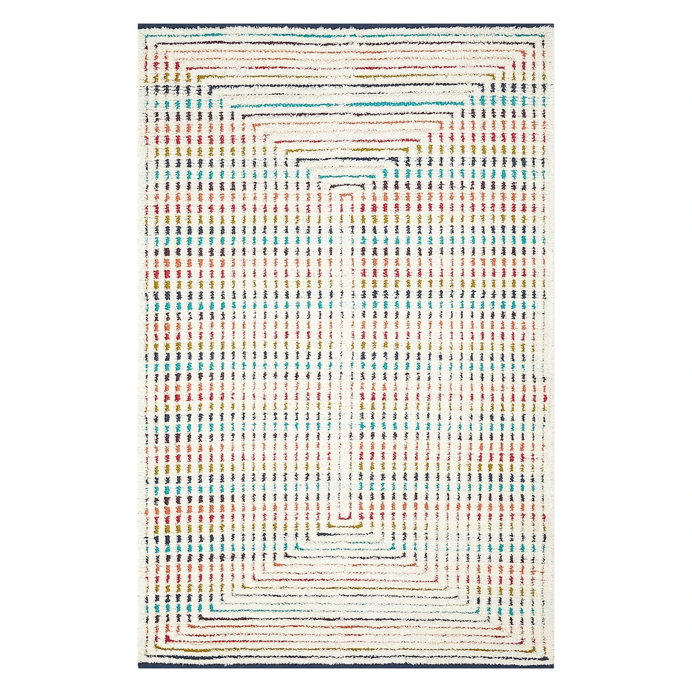 Concentric Rainbow Rug, 5X8, Multi, WE Kids