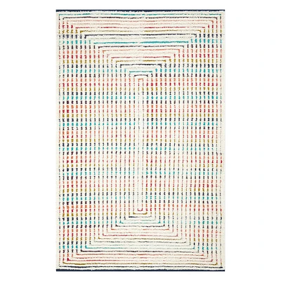 Concentric Rainbows Performance Rug, 5X8, Multi, WE Kids