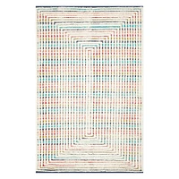 Concentric Rainbow Rug, 5X8, Multi, WE Kids