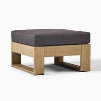 Portside Ottoman, Driftwood, Pearl Gray