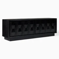 Carved Pattern 60" Media Console, Black