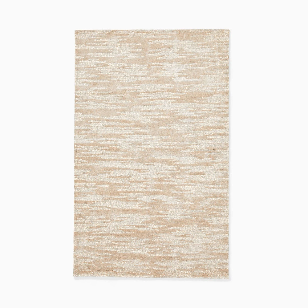 Striated Glimmer Tufted Rug, Camel, 5'x8'