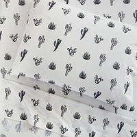 Cactus Sheet Set, Full, Black and White, WE Kids