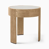 Portside 20" Concrete Side Table, Concrete,Wood, Reef