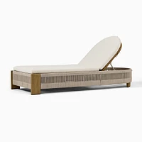 Porto Outdoor Chaise Lounger, Driftwood, Pearl Gray