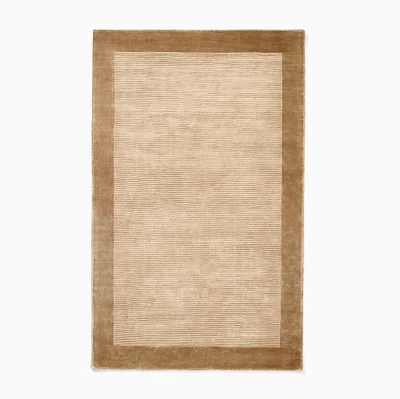 Chip & Dent: Tencel Frame Rug, Mink, 5x8