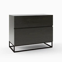 West Elm Work From Home Greenpoint Lateral File, Dark Bronze, Thunder Walnut Veneer