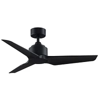 Fanimation Triaire Ceiling Fan, Black, 44"