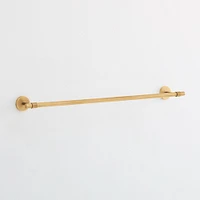 Pure Modernist Bath Hardware, Towel Bar, Antique Brass, 18"