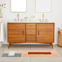 Colorblock Bath Mat, Dark Horseradish, 24"x64"