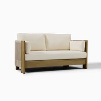 Porto Outdoor 66" Loveseat, Driftwood, Pearl Gray