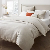 European Flax Linen Pom Twin Duvet