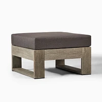 Portside Ottoman, Driftwood, Pearl Gray