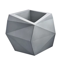 Origami Planter, Short, 23"SQ x 14.5"H, Caviar Black