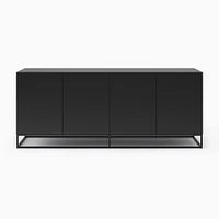 Greenpoint Storage Credenza, Dark Bronze, Natural Oak Veneer