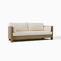 Porto Outdoor 66" Loveseat, Driftwood, Pearl Gray