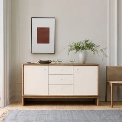 Miles 60" Buffet, Toasted Oak, Ivory