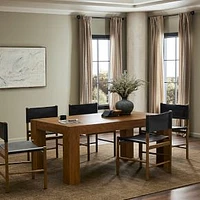 Tiana Dining Table 72": Tawny Rubberwood Veneer