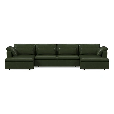 Harmony Modular Sectional Set 46 Left Arm Chaise Armless Double Right Down Saddle Leather Nut Concealed Supports