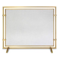 Sinclair Fireplace Screen, Natural Iron, 39x31