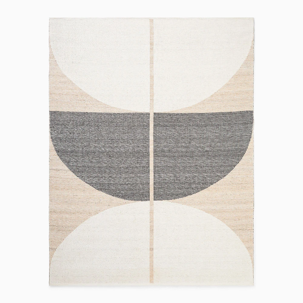 Yin-Yang Outdoor Performance Rug, 5'x8', Natural