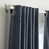 Cotton Velvet Blackout Curtain, Alabaster, 48x84