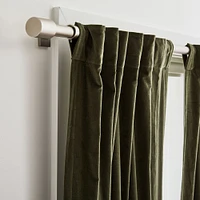 Cotton Velvet Blackout Curtain, Alabaster, 48x84