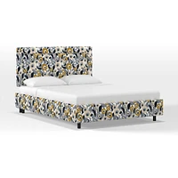 Frances Border Bed, Full, Performance Velvet, Black