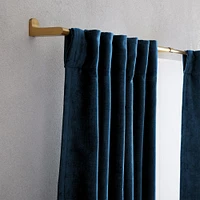 Worn Velvet Blackout Curtain, Alabaster, 48"x84"