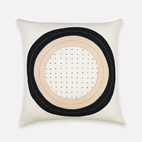 Anchal Eclipse Dot Throw Pillow White