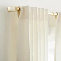 Cotton Velvet Blackout Curtain, Alabaster, 48x84