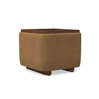 Chip & Dent: Bowman Ottoman Ludlow Leather Sesame CW