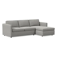 Harris 102" Left 2-Piece Chaise Sectional, Standard Depth, Multi-Seat, Performance Yarn Dyed Linen Weave, Petrol