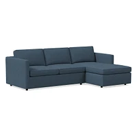 Harris 102" Left 2-Piece Chaise Sectional, Standard Depth, Multi-Seat, Performance Yarn Dyed Linen Weave, Petrol