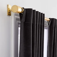 Cotton Velvet Blackout Curtain, Alabaster, 48x84