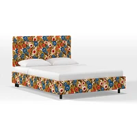 Frances Border Bed, Full, Performance Velvet, Black