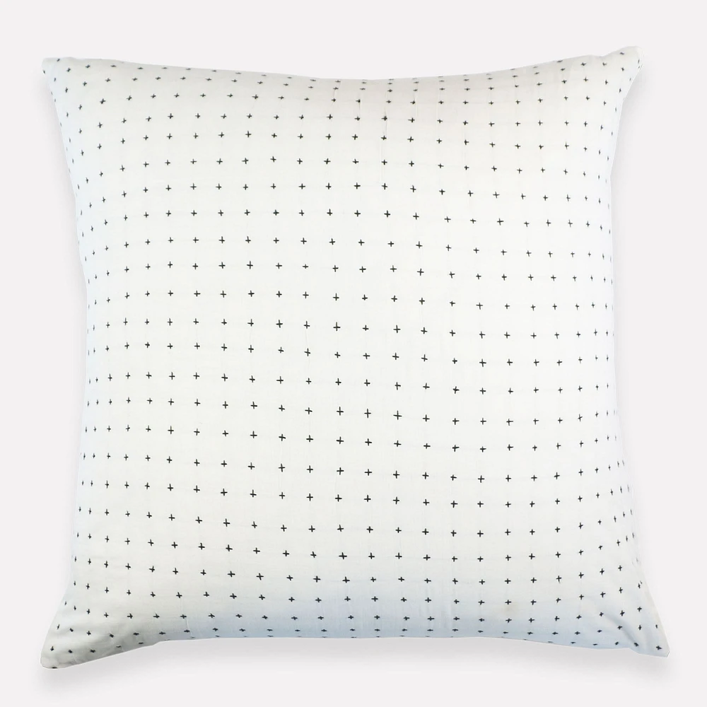 Anchal Diamond-Stitch Euro Sham White