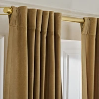 Cotton Velvet Blackout Curtain, Alabaster, 48x84