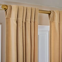 Cotton Velvet Blackout Curtain, Alabaster, 48x84