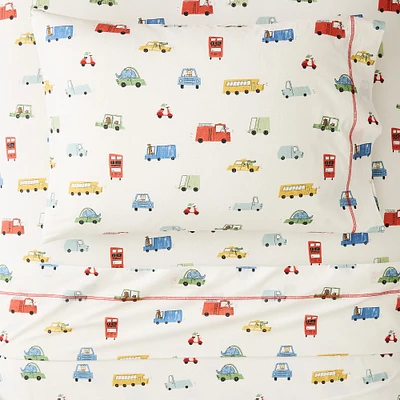 Carpool Critters Sheet Set, Blue Multi