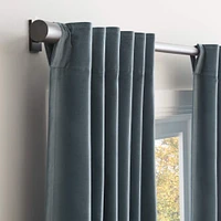 Cotton Velvet Blackout Curtain, Alabaster, 48x84