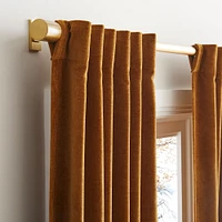 Worn Velvet Blackout Curtain, Alabaster, 48"x84"