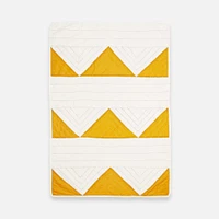 Anchal Small Triangle Quilt Throw - Mustard Yellow