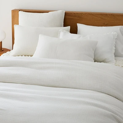 Dreamy Gauze Cotton Twin Duvet, White