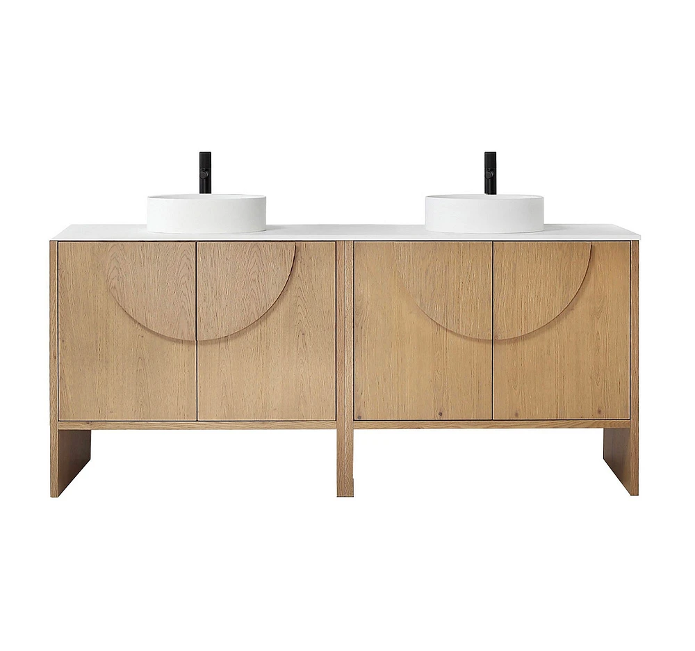 Lorimer Freestanding 72" Double Vanity, Pecan Oak