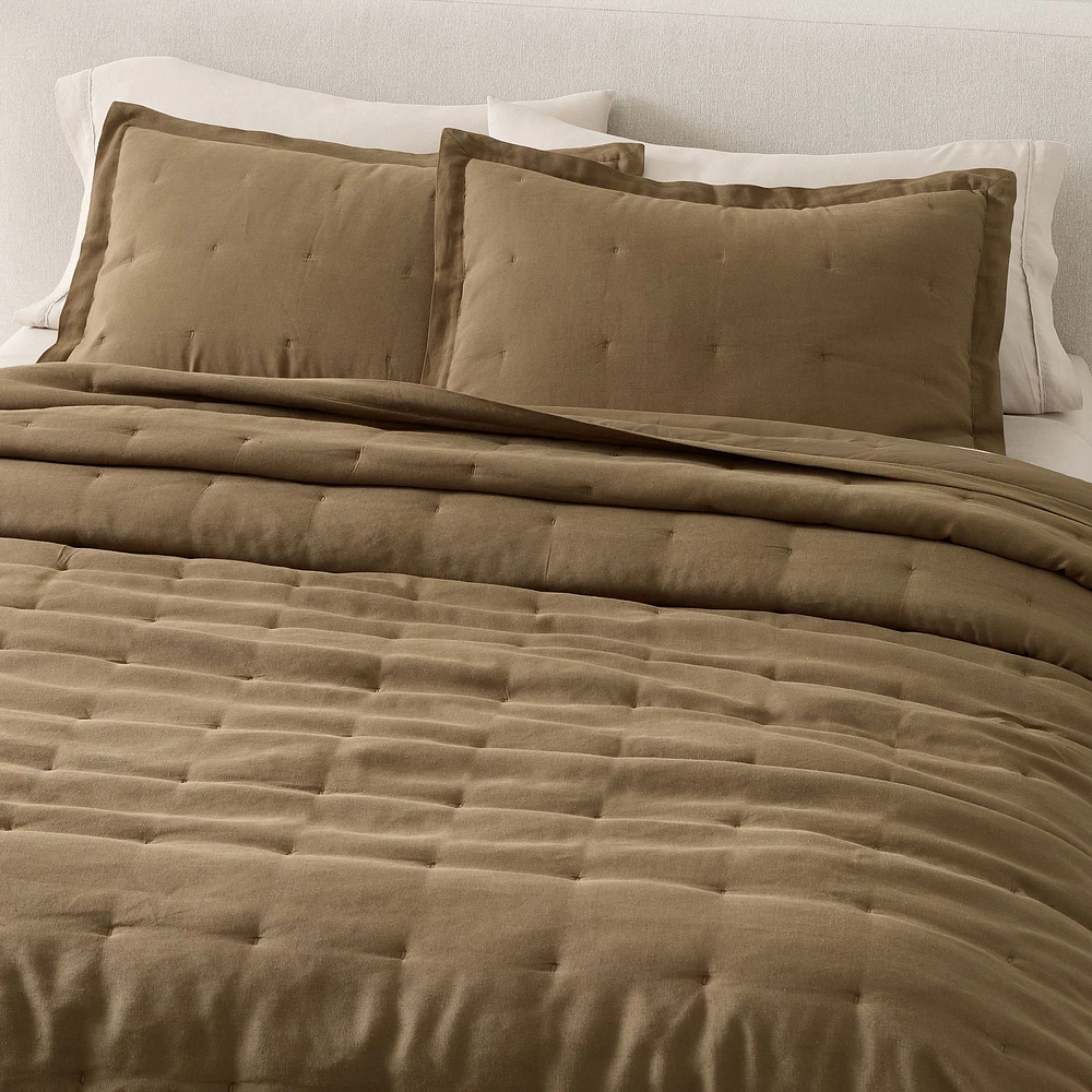 Signature Tencel Linen Full/Queen Comforter, Sand